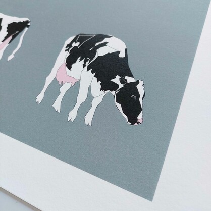 Dairy Cows A4 Art Print