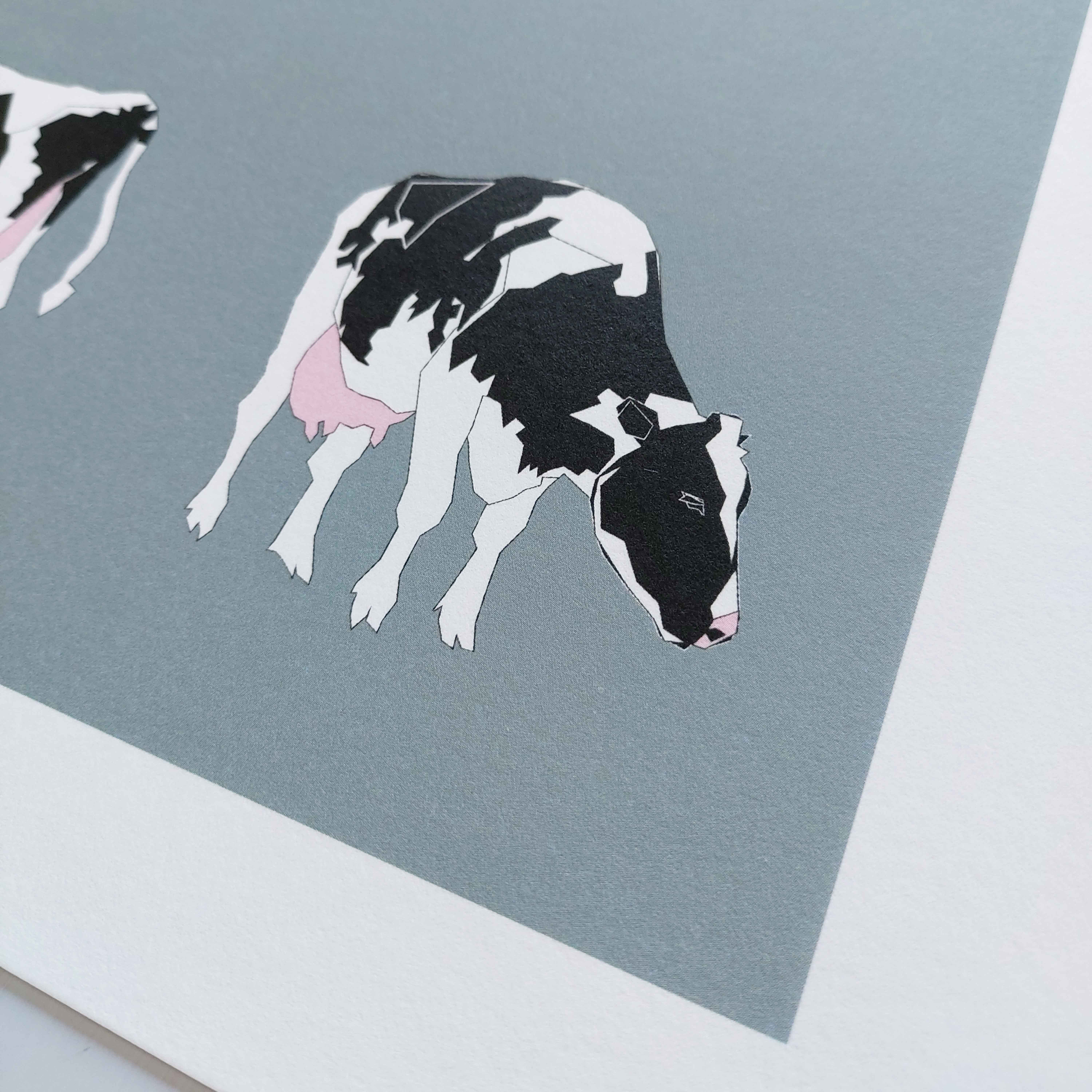 Dairy Cows A4 Art Print