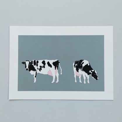 Dairy Cows A4 Art Print