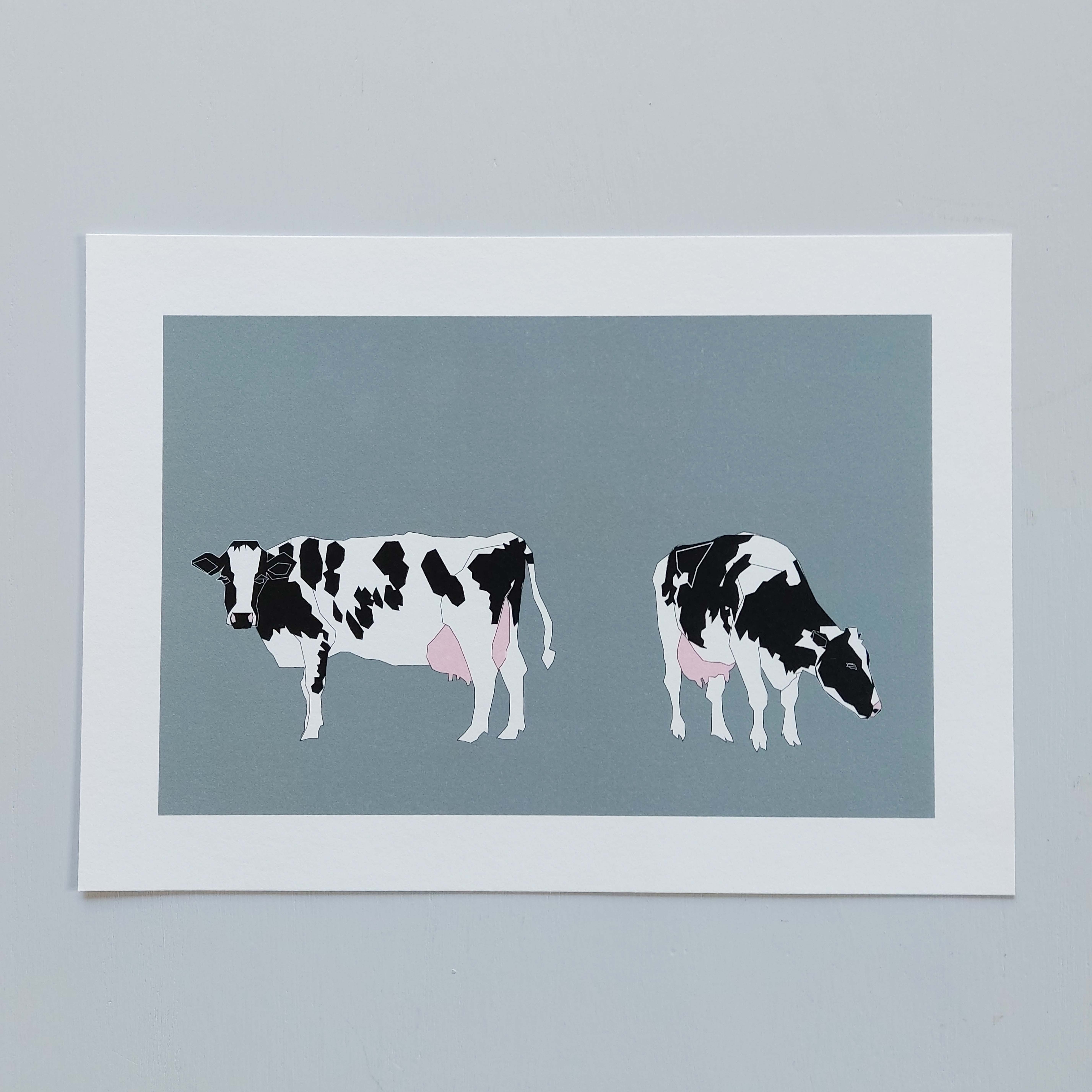 Dairy Cows A4 Art Print