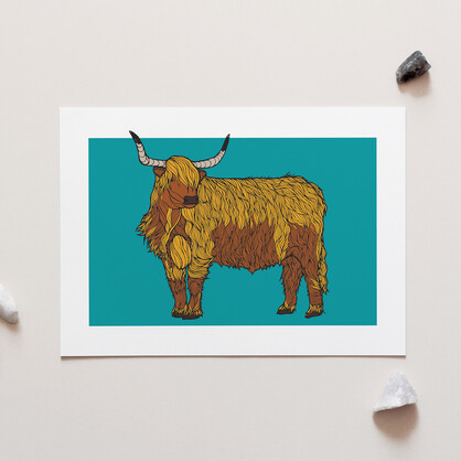 Highland Cow A4 Art Print