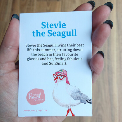 Stevie the Seagull A4 Art Print - Humorous Original Character