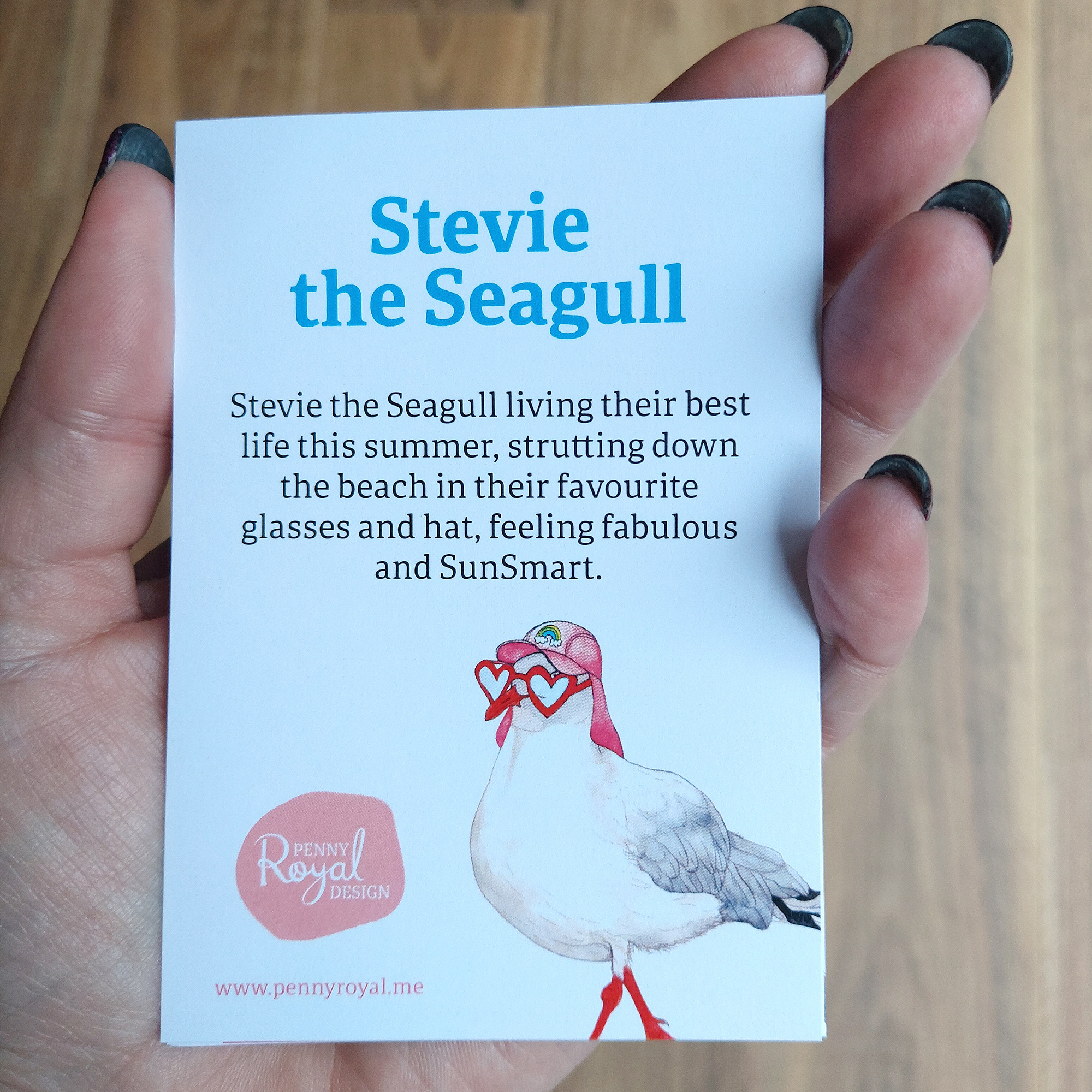Stevie the Seagull A4 Art Print - Humorous Original Character