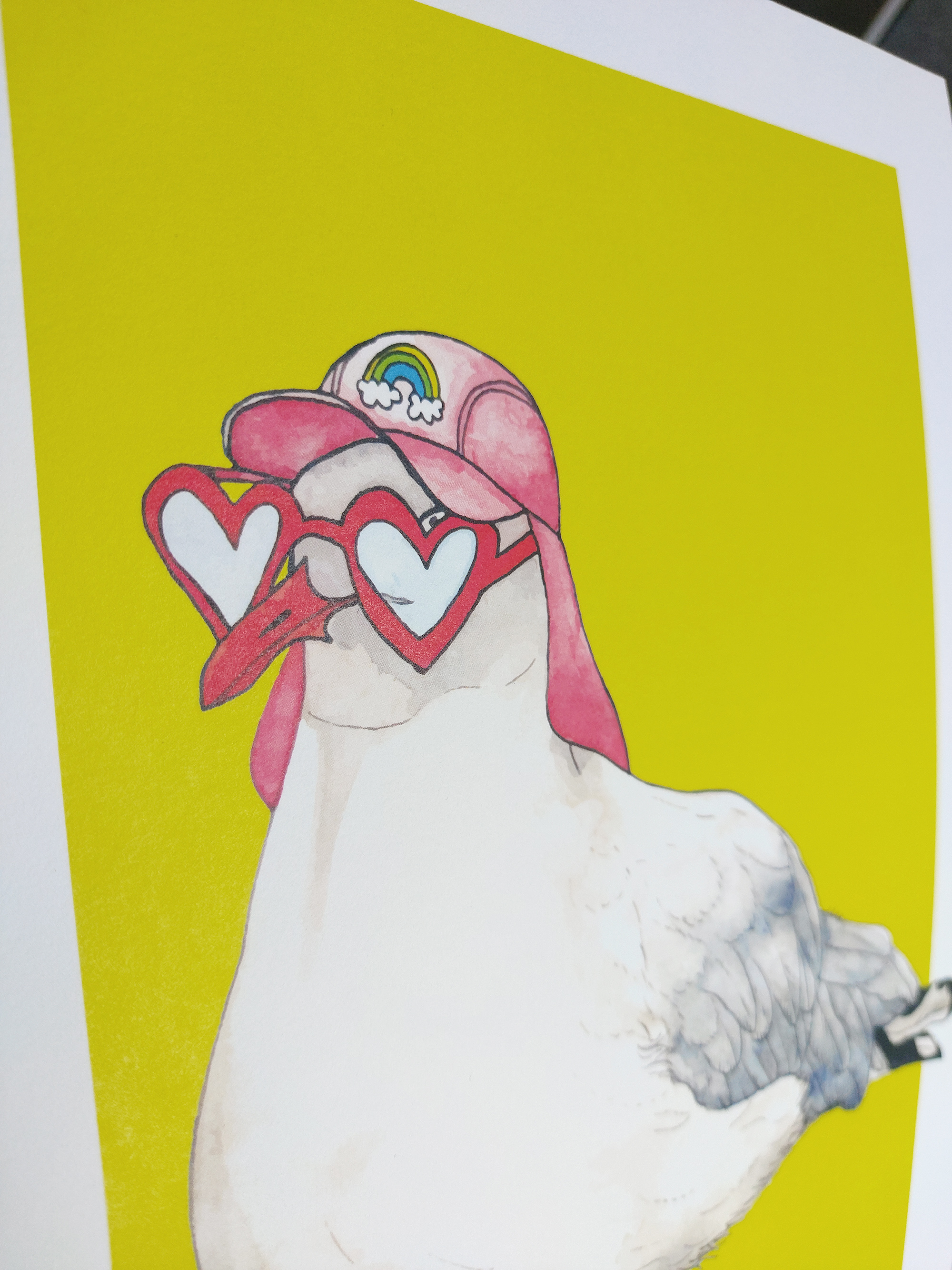 Stevie the Seagull A4 Art Print - Humorous Original Character