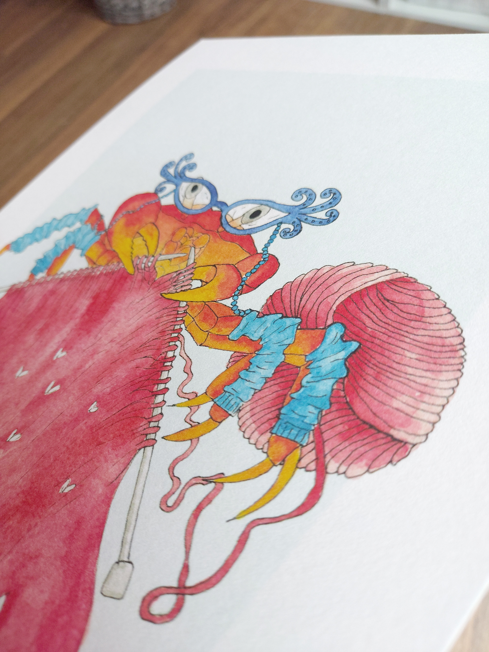 Cathy the Crab A4 Art Print