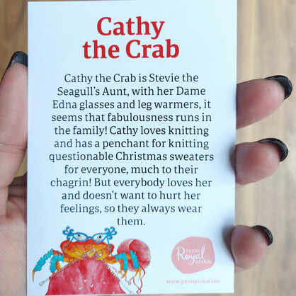 Cathy the Crab A4 Art Print