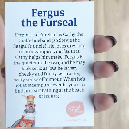 Fergus the Furseal A4 Art Print