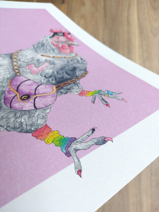 Clarice the Chicken A4 Art Print