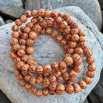 Natural Coconut Palmwood  Bella Five Strand Wooden Bracelet