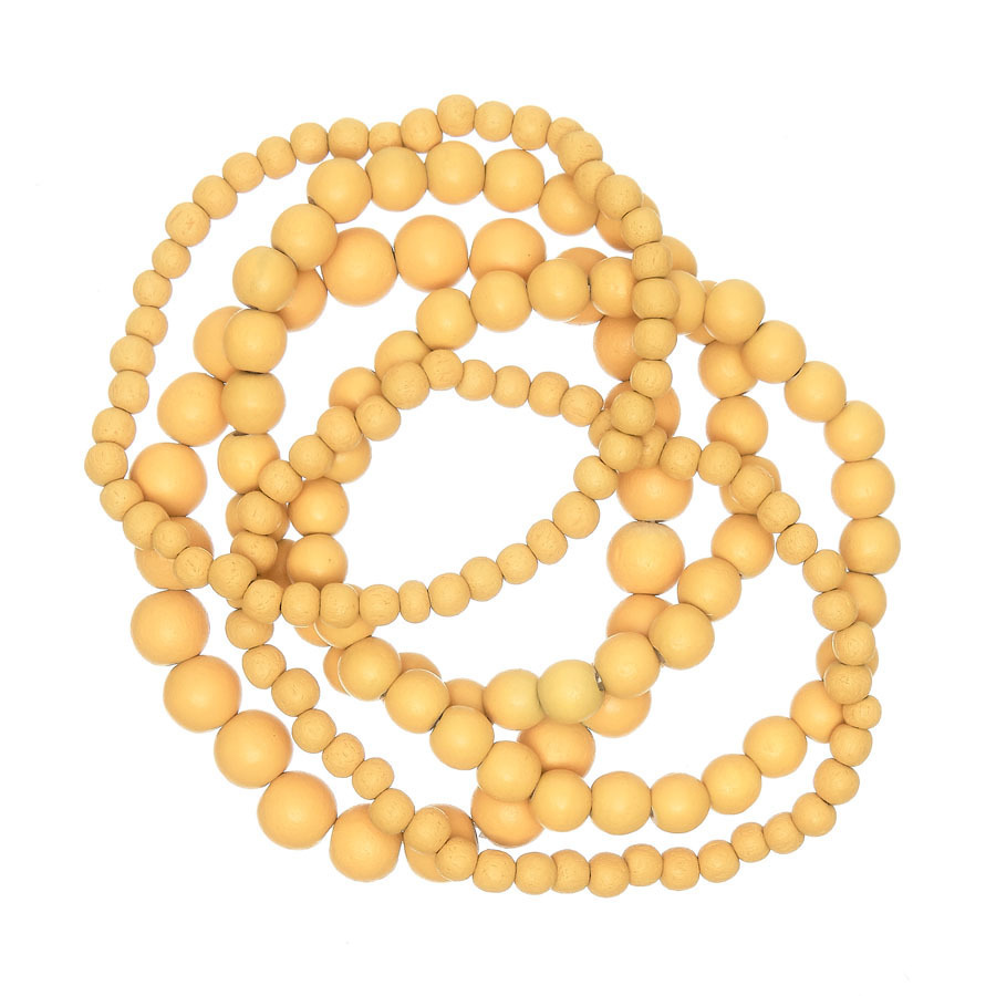 Sunshine Yellow Bella 5 Strand Wooden Bracelet Cluster
