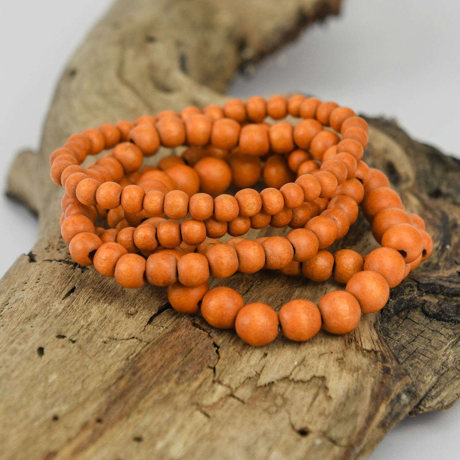 Turmeric Bella Four Strand Wooden Bracelet