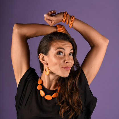 Turmeric Bella Four Strand Wooden Bracelet