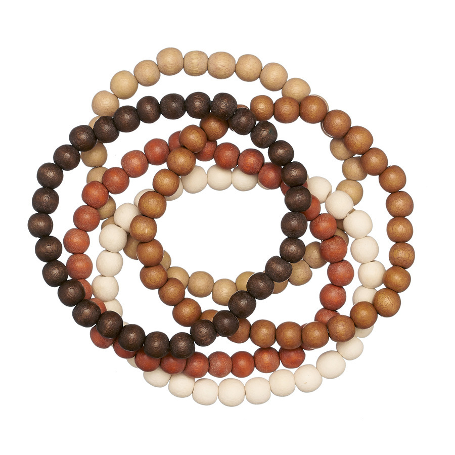 Naturals Kirra 5 Strand Wooden Bracelet Cluster