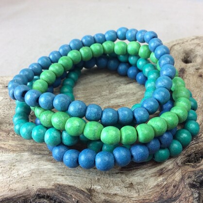 Seaspray Kirra 5 Strand Wooden Bracelet Cluster