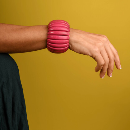 Dusty Pink Wooden Elastic VIVA Bracelet