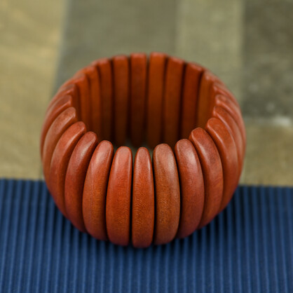 Suede Wooden Elastic Viva Bracelet
