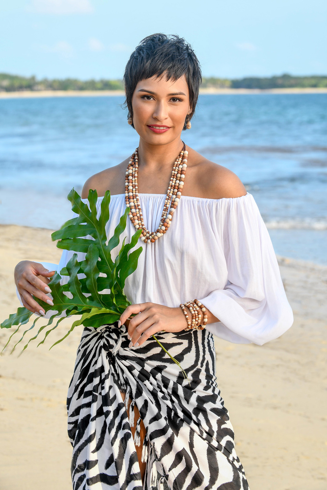 Naturals Combination Palmwood 5 Strand Wooden Bracelet Cluster