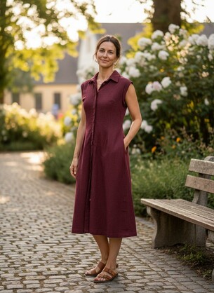 Red Vino Shirt Dress
