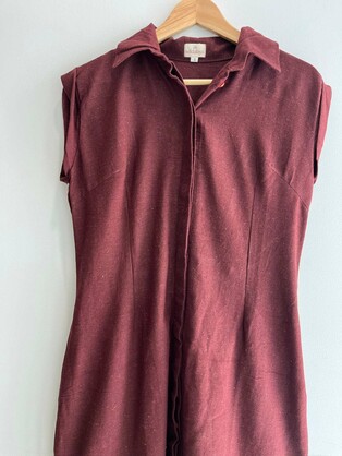 Red Vino Shirt Dress