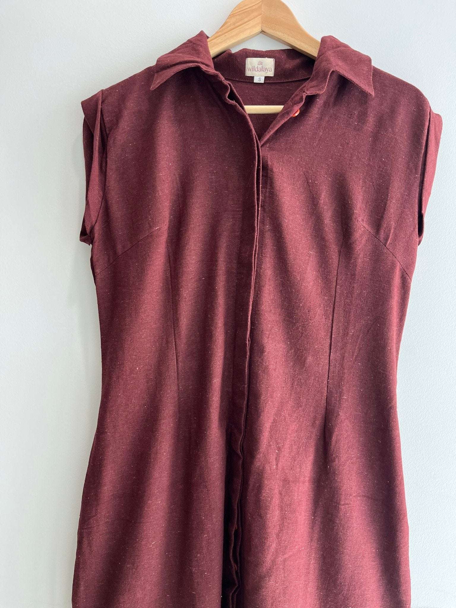 Red Vino Shirt Dress
