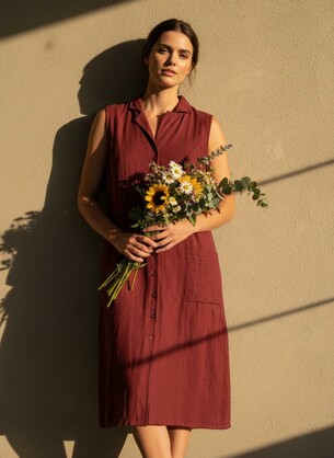 Wildalaya Hemp Shirt Dress - Eco-friendly Earth Style
