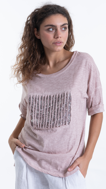 Italian Linen Sparkle Tee