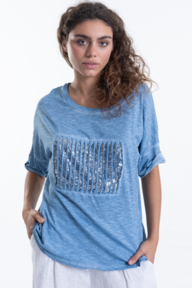 Italian Linen Sparkle Tee