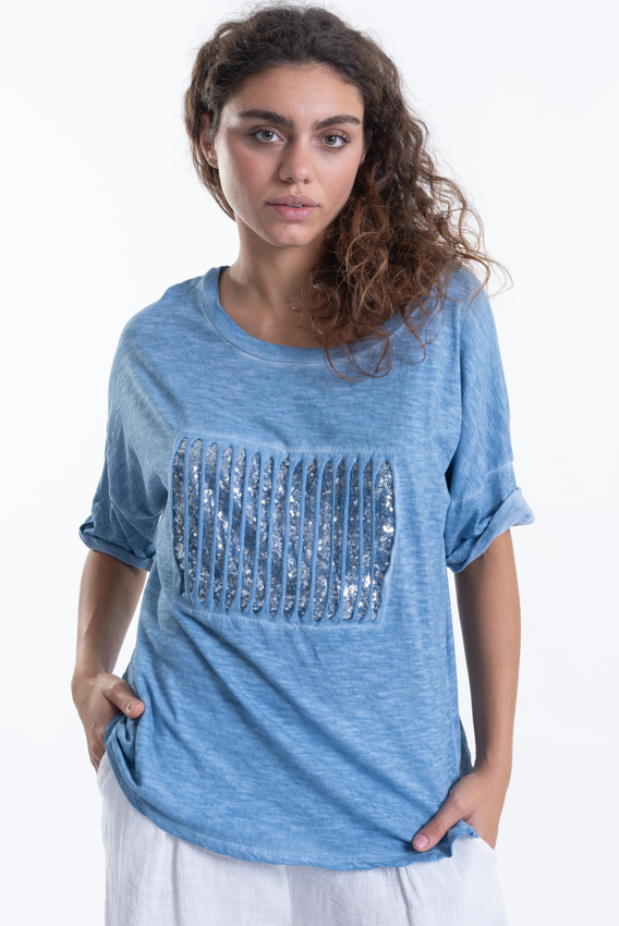 Italian Linen Sparkle Tee