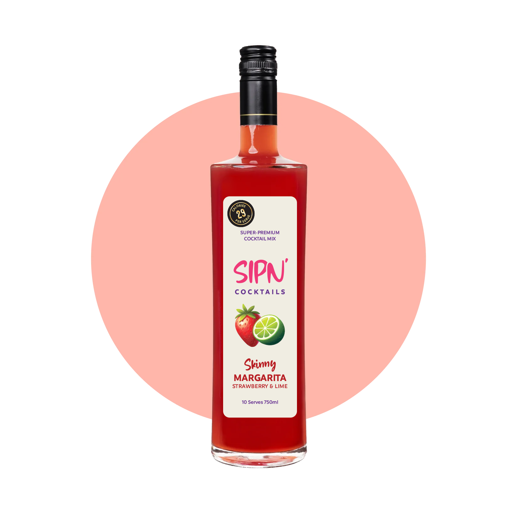 STRAWBERRY & LIME MARGARITA COCKTAIL MIX - 10 SERVES