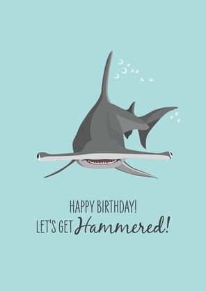 Birthday Card - Hammerhead Shark