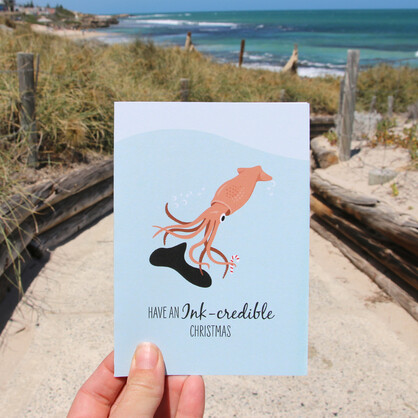 Christmas Card - Arrow Squid