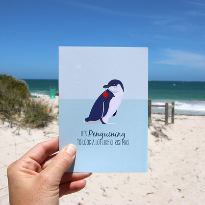 Christmas Card - Little Blue Penguin