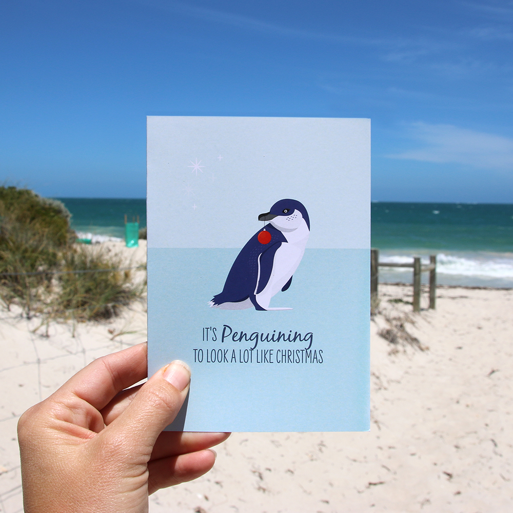 Christmas Card - Little Blue Penguin