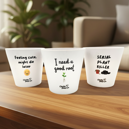 Trio Cheeky Pots Pack - Cheeky Plant Co. Pots - 13.5cmD x 11.5cmH