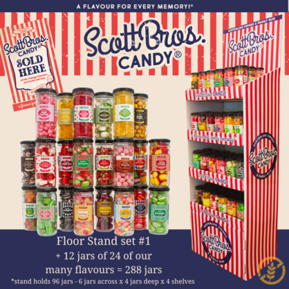 24 Flavours Floor Stand = 288 jars