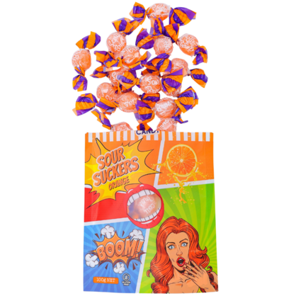 SOUR SUCKERS on Floor Stand - 6 Flavours / 144 Bags