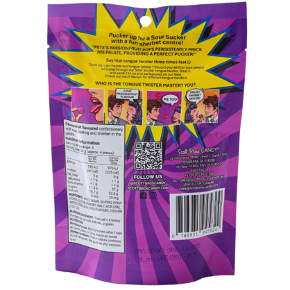 SOUR SUCKERS on Floor Stand - 6 Flavours / 144 Bags