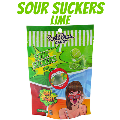 SOUR SUCKERS - 4 Flavours / 48 Bags
