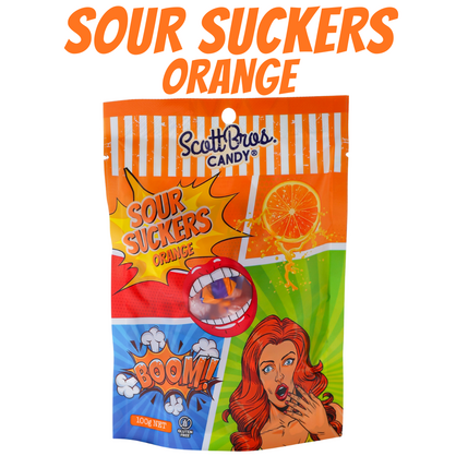 SOUR SUCKERS - 4 Flavours / 48 Bags
