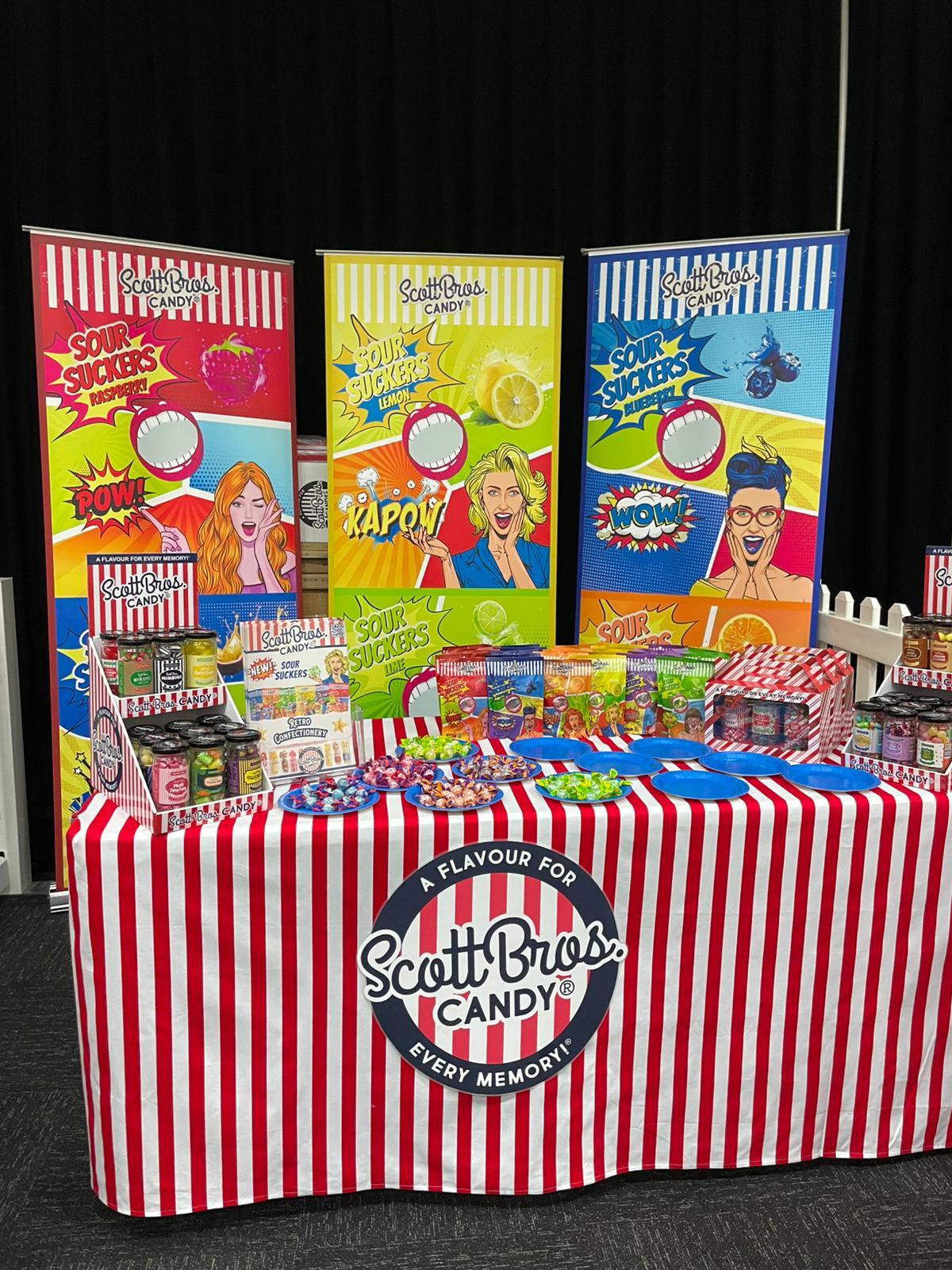 SOUR SUCKERS on Floor Stand - 6 Flavours / 144 Bags