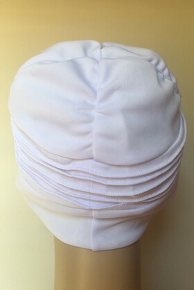 White swim/shower/resort wear cap