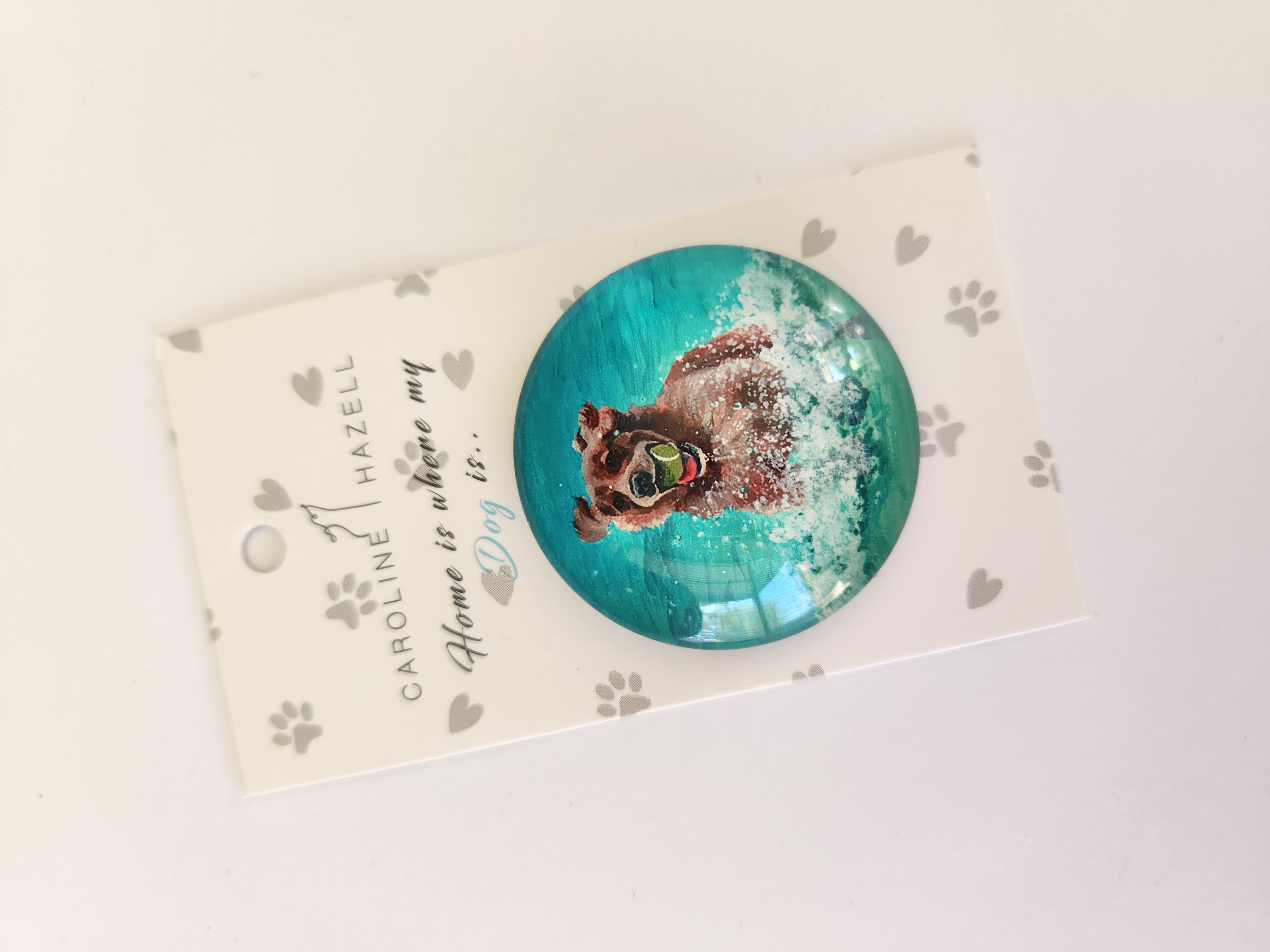 Beach Dogs Crystal Magnet SPANIEL