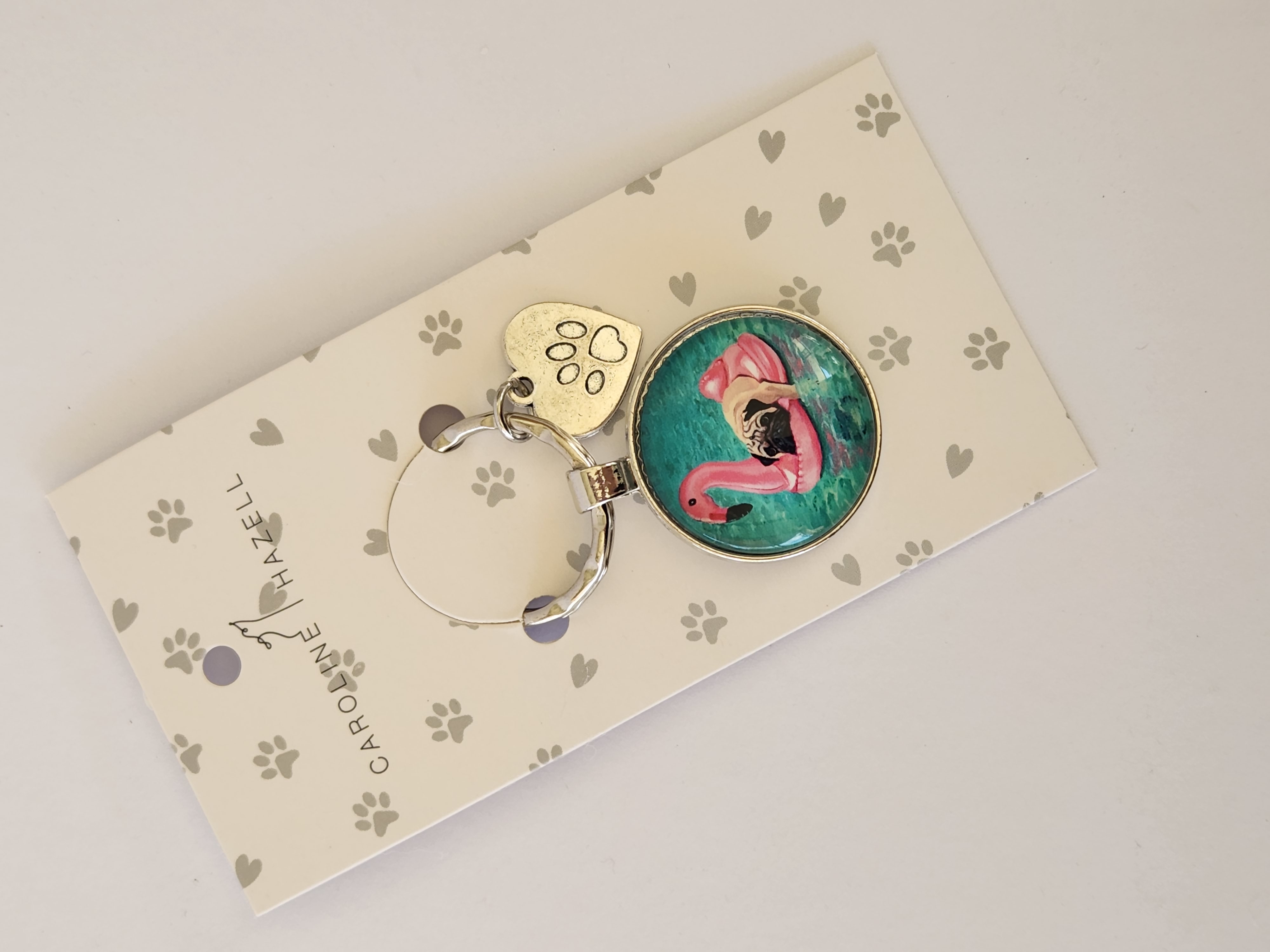 Beach Dogs Key Ring PUG