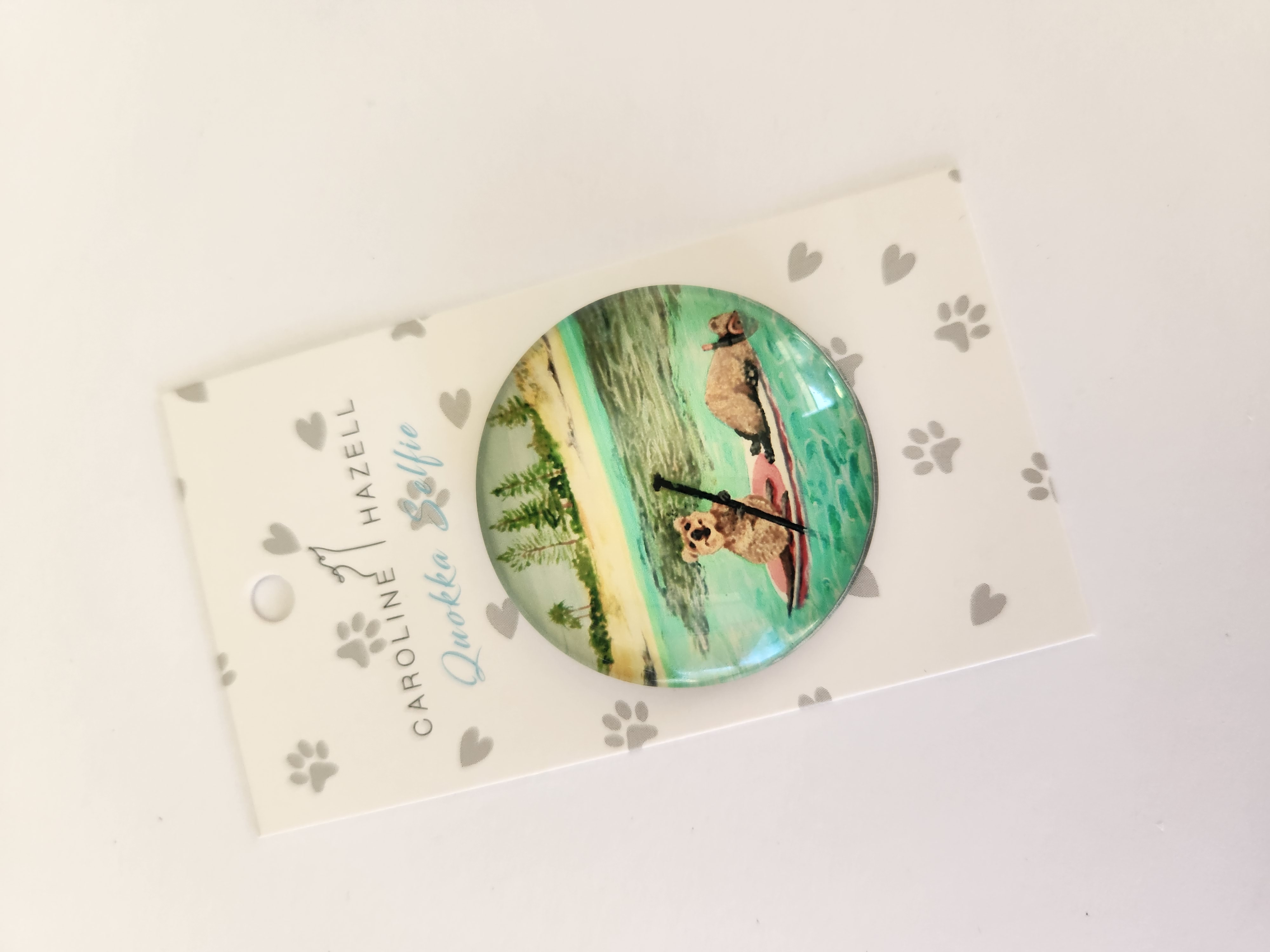 Beach Dogs Crystal Magnet QUOKKA #2