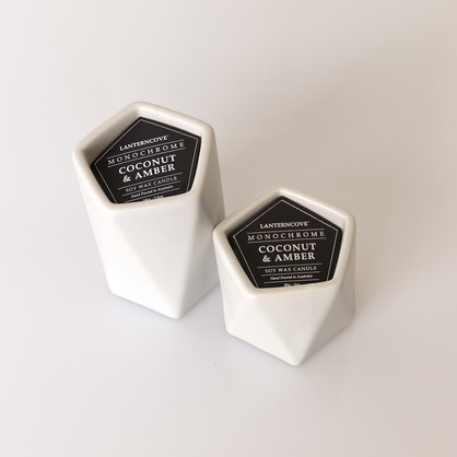 Monochrome 5.6oz Candle Coconut & Amber