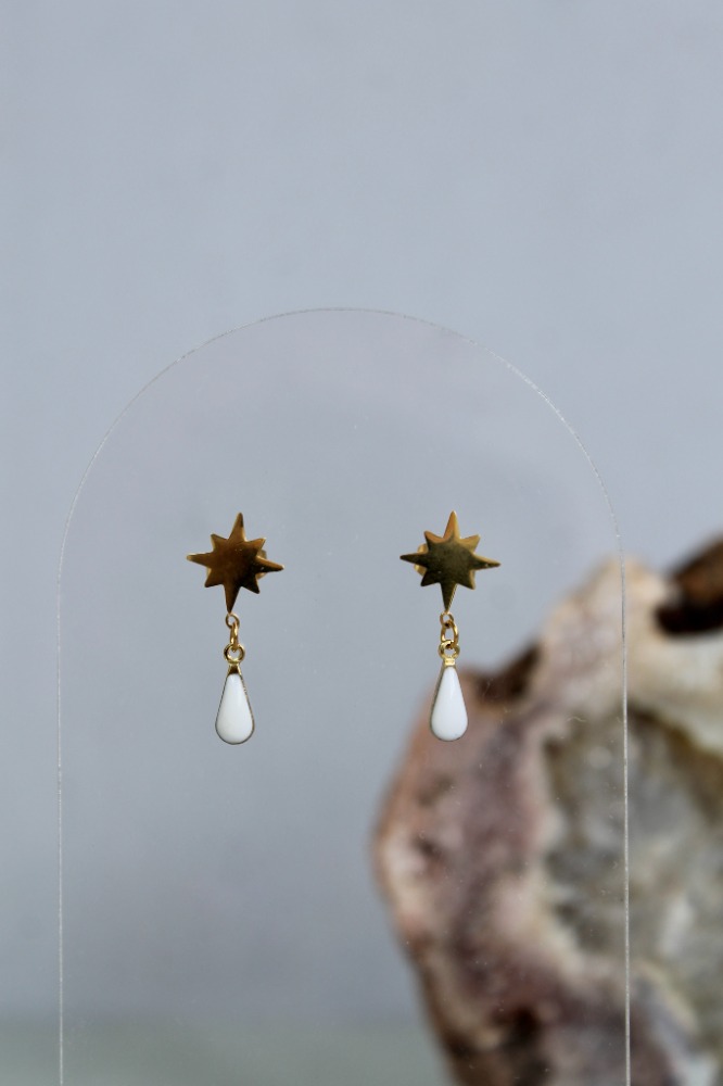 STAR STUDS - ENAMEL DROP - 3 COLORS