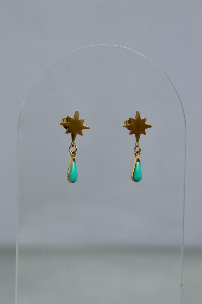 STAR STUDS - ENAMEL DROP - 3 COLORS