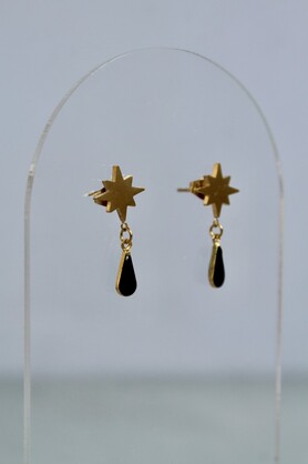 STAR STUDS - ENAMEL DROP - 3 COLORS