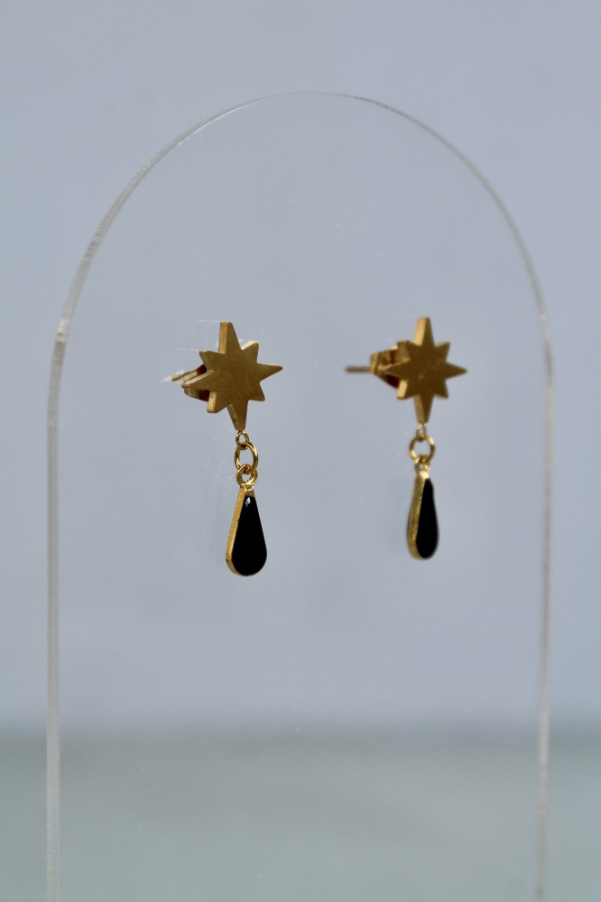STAR STUDS - ENAMEL DROP - 3 COLORS