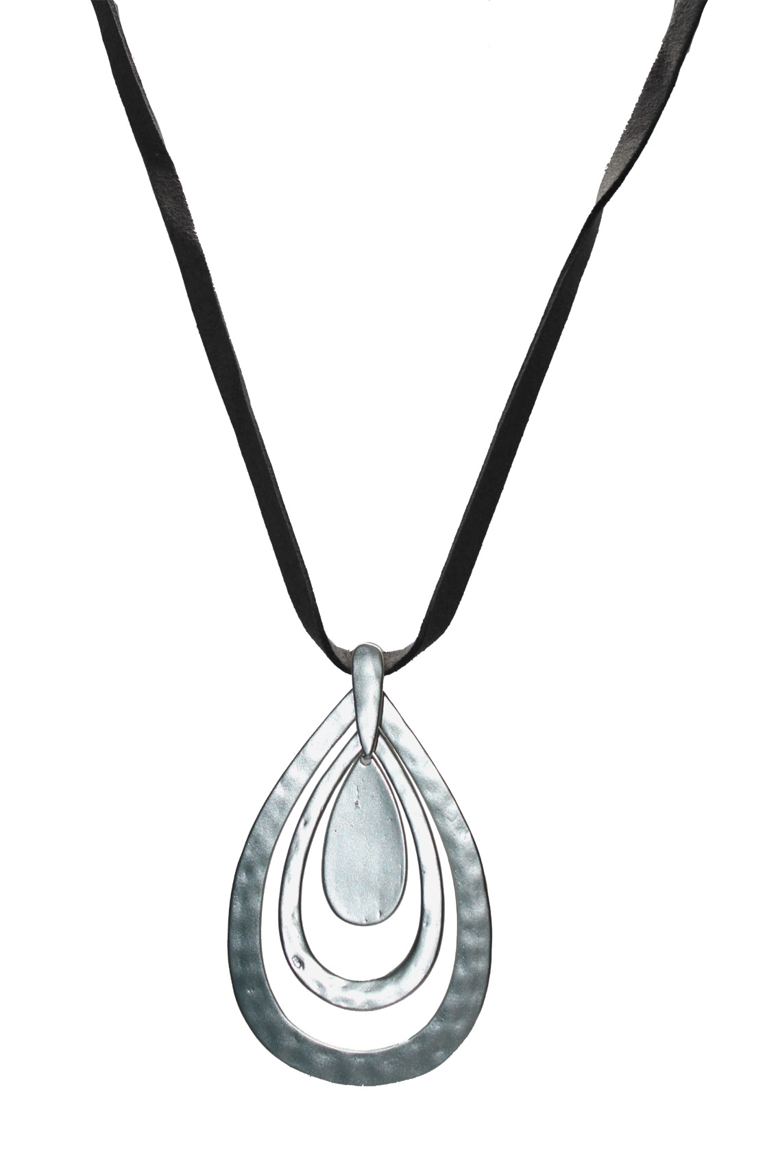 Wholesale Status Collections Matt silver with grey plaited leather cord
